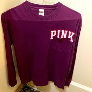 PINK long sleeve oversized T size XS